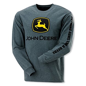 John Deere Charcoal Long Sleeve Construction T-Shirt at Amazon Men’s ...