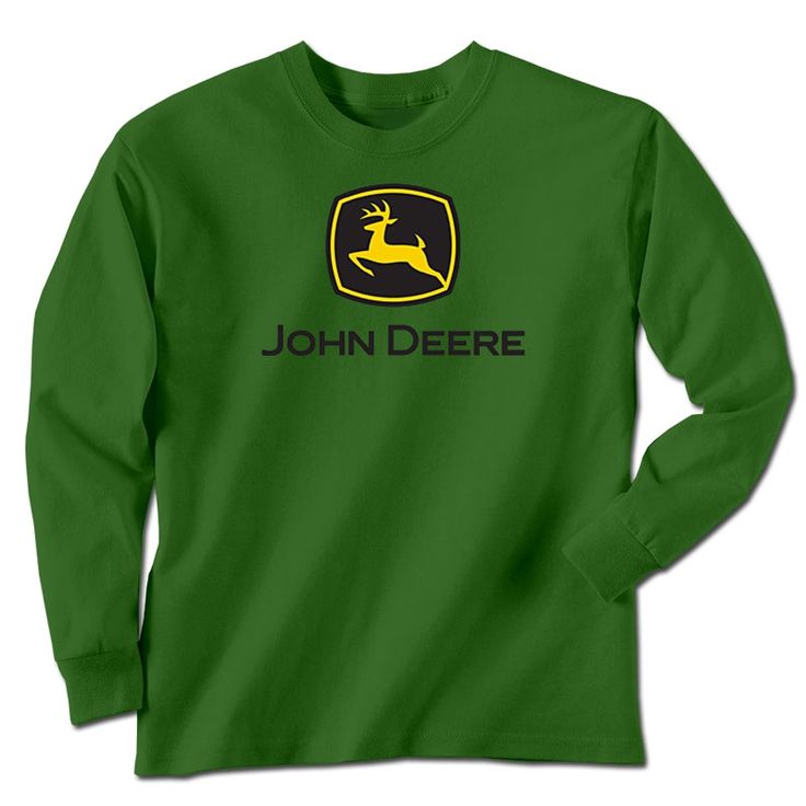 John Deere Shirts for Men | John Deere Mens Green Long Sleeve T-Shirt ...