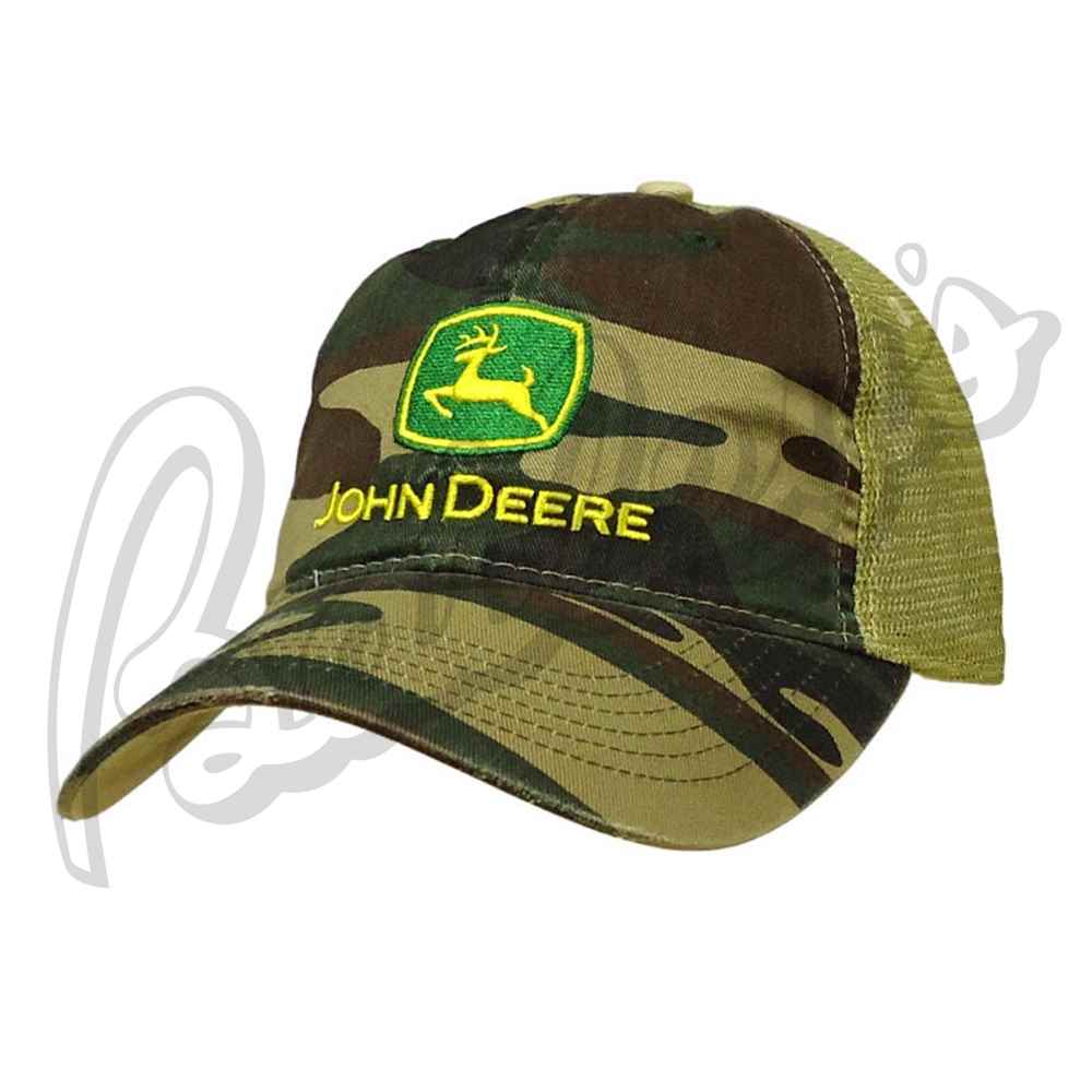 ... - Springs Creative John Deere Logo Camo Green Fabric By The Yard