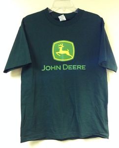 Details about John Deere t shirt mens Medium Dark green short sleeve ...