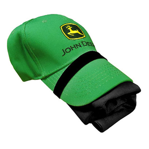 John Deere Men's Green Hat and Black T-Shirt Combo