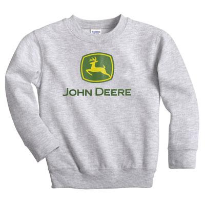 Toddler Gray Crewneck John Deere Sweatshirts | We GotGreen.com