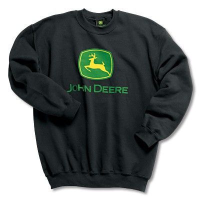 John Deere Men's Black Trademark Crewneck Sweatshirt – GreenToys4u ...