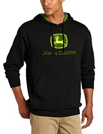 John Deere Men's Trademark Logo Core Hood Pullover Fleece at Amazon ...