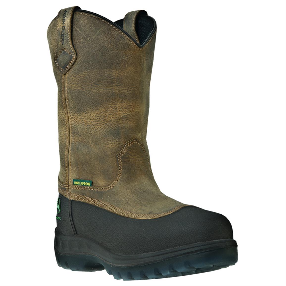 Men's John Deere® 11 inch WCT Waterproof Steel Toe Pull-on Work Boots
