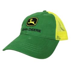 John Deere Big Boys' Trademark Trucker Ball Cap, Green/Green, Youth ...