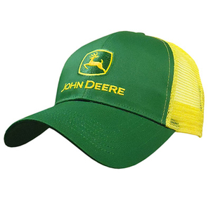 Men's Cap With Black Front and John Deere Green Mesh Back | Green Hats ...