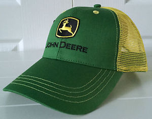 John Deere Green Front Yellow Mesh Back Hat Cap with Adjustable | eBay