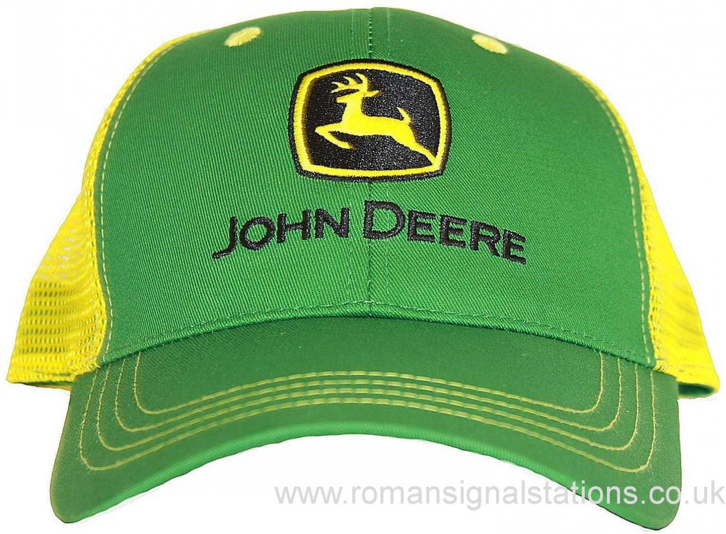 Kingdom - Men's - John Deere Adjustable Mesh Trucker Hat Cap (Green ...