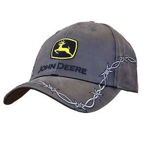 John Deere Hat, John Deere 13080335 Barb Wire Cap. NWT. Charcoal Grey ...