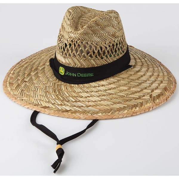 John Deere Men's Lifeguard Straw Hat with Black Band