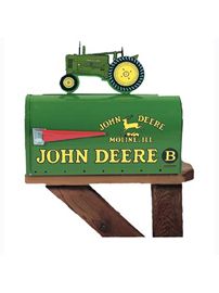 Rural Style Mailbox with Tractor Topper - Model B