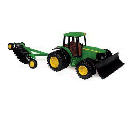 JOHN DEERE 7420 TRACTOR WITH DUALS, BLADE AND 6 BOTTOM (15815)