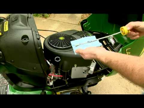 How to Change a Lawn Mower Oil Filter -- John Deere - YouTube