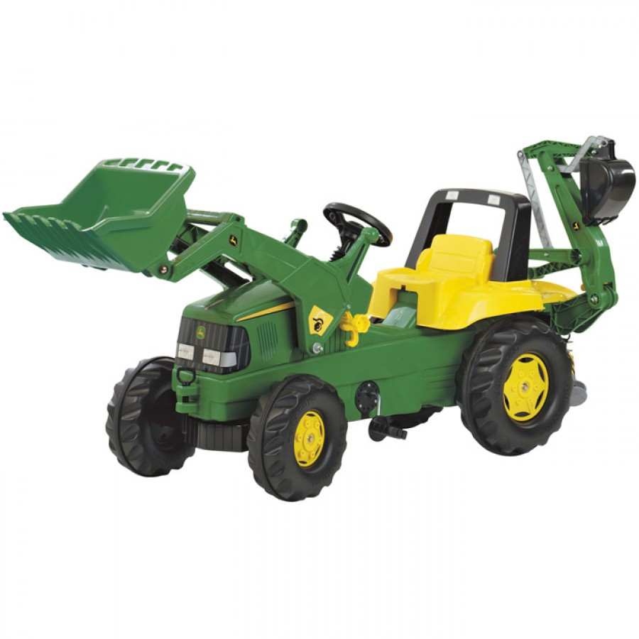 John Deere Junior Ride-On Tractor with Loader and Excavator | Charlies ...