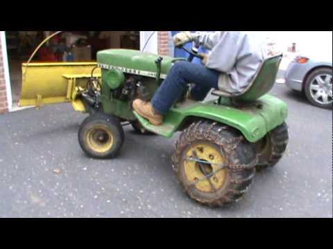 John Deere 140 With Snow Plow - YouTube