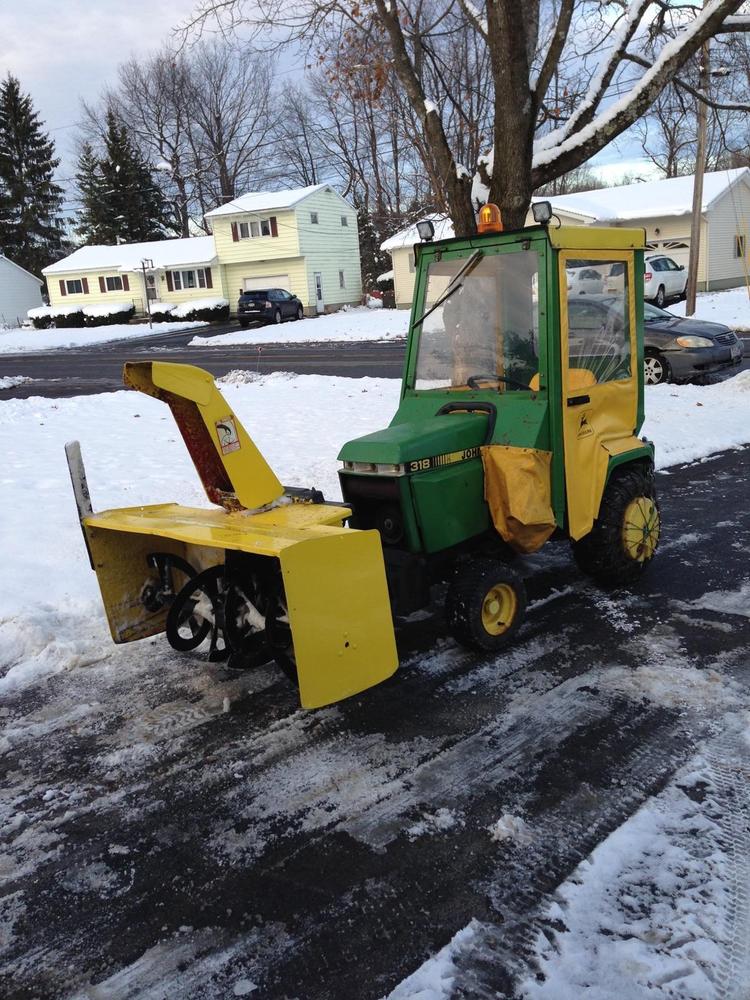 John Deere model 47 snow blower and winter cab for 318 322 ...