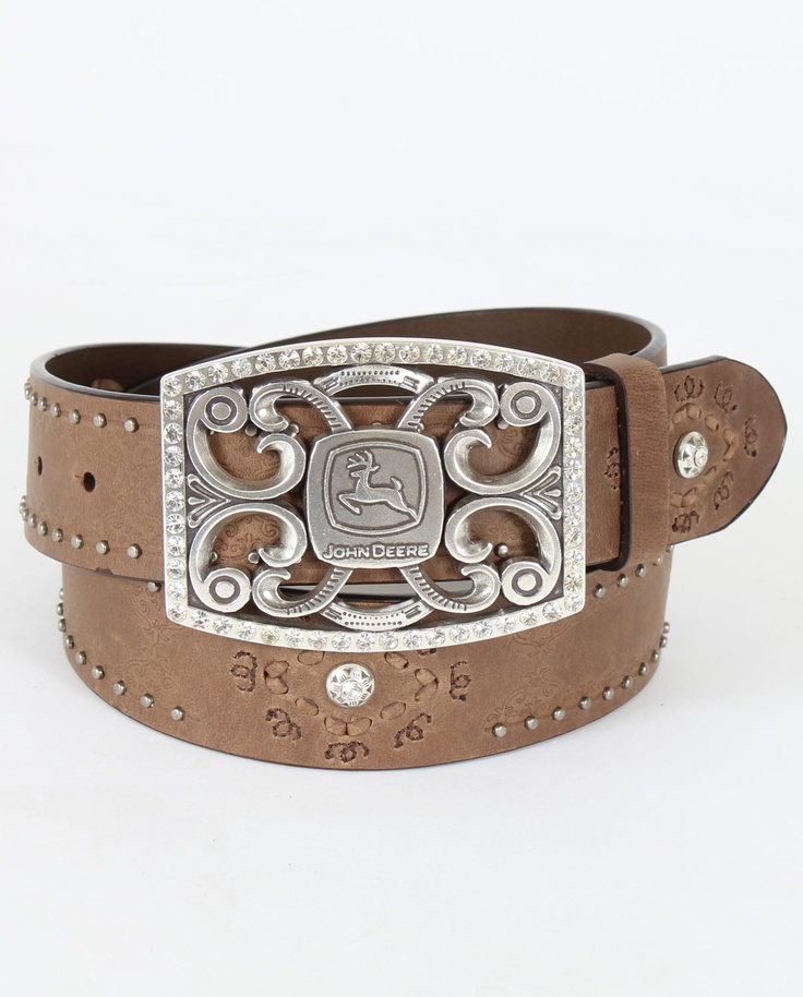 John Deere® Ladies' Rhinestone Buckle Belt :: Fort Western Online