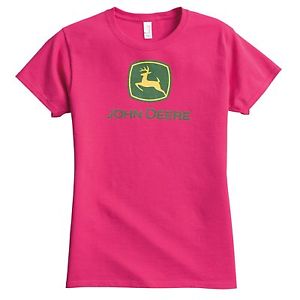 NEW Ladies John Deere Pink T-Shirt Size S M L XL 2X | eBay