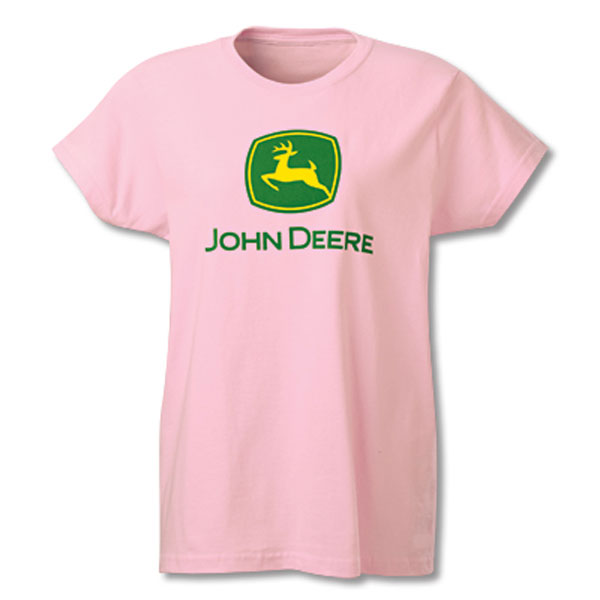 John Deere Ladies' Pink Trademark T Shirt JD03002