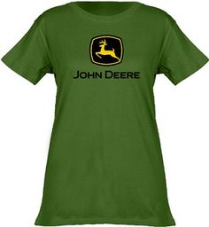 John Deere Women's Short Sleeve Green Shirt/T-shirt