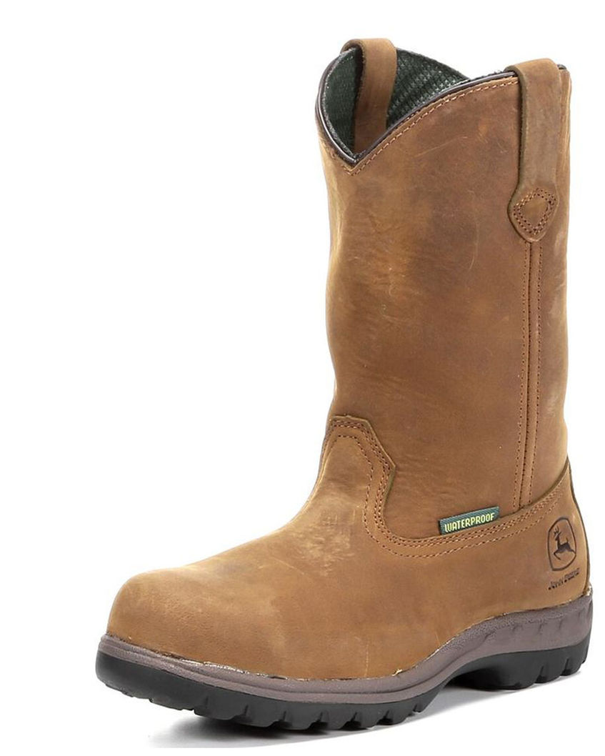 Women's 10 WCT Waterproof Pull-On Steel Toe Boots - Tan,