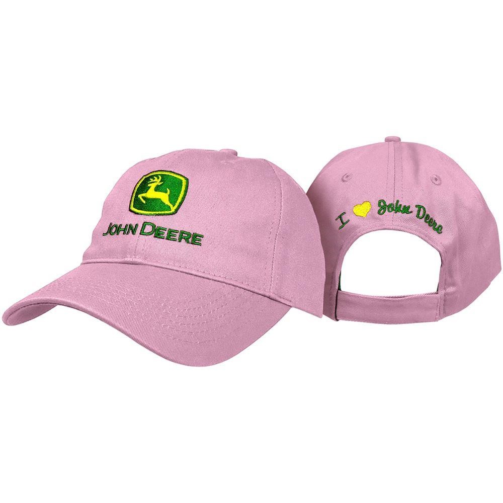 John Deere Headgear I Love 6-Panel Twill Cap / Hat in Pink ...