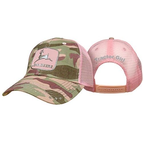 John Deere Women's Hat, Women's Camo Mesh Pink Trucker Hat. NWT. Camo ...