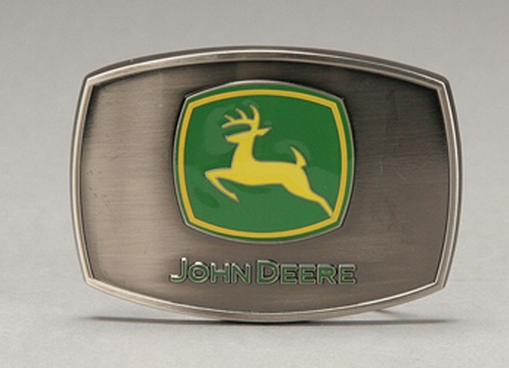 ... John Deere Belt Buckles > John Deere Logo Enamel Pewter Belt Buckle