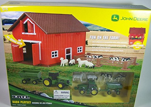 ERTL John Deere Barn Playset w/Tractor and Farm Animals ...