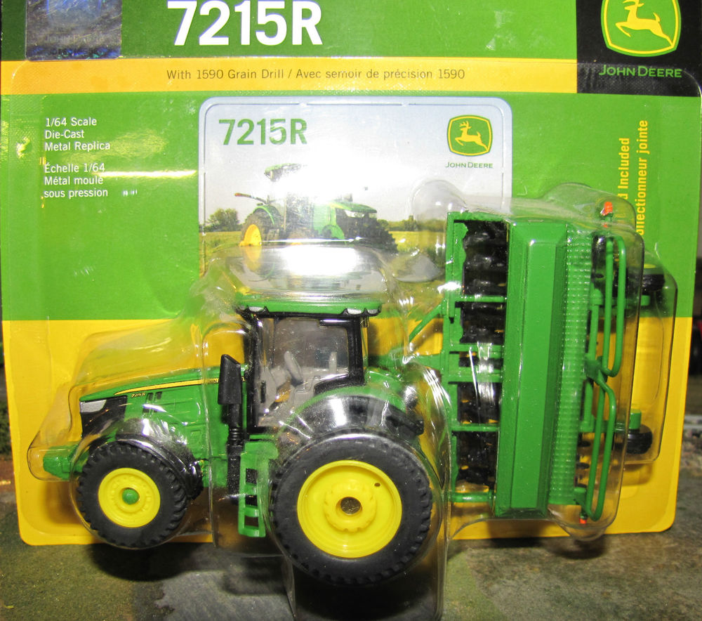 1/64 Ertl John Deere 7215R Tractor w/ 1590 Grain Drill | eBay