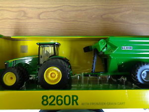 NEW John Deere 8260R Tractor with Frontier Grain Cart, 1 ...