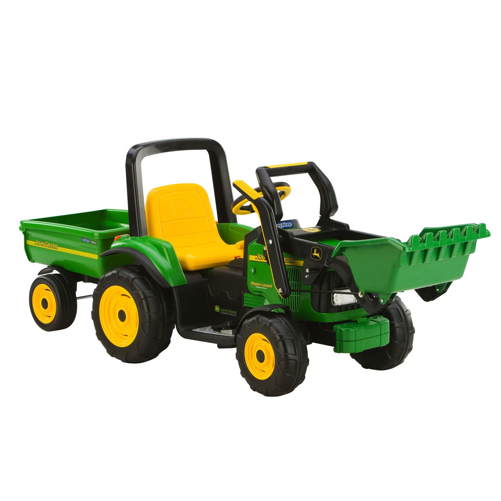 Peg Perego John Deere Tractor Loader & Trailer Battery ...