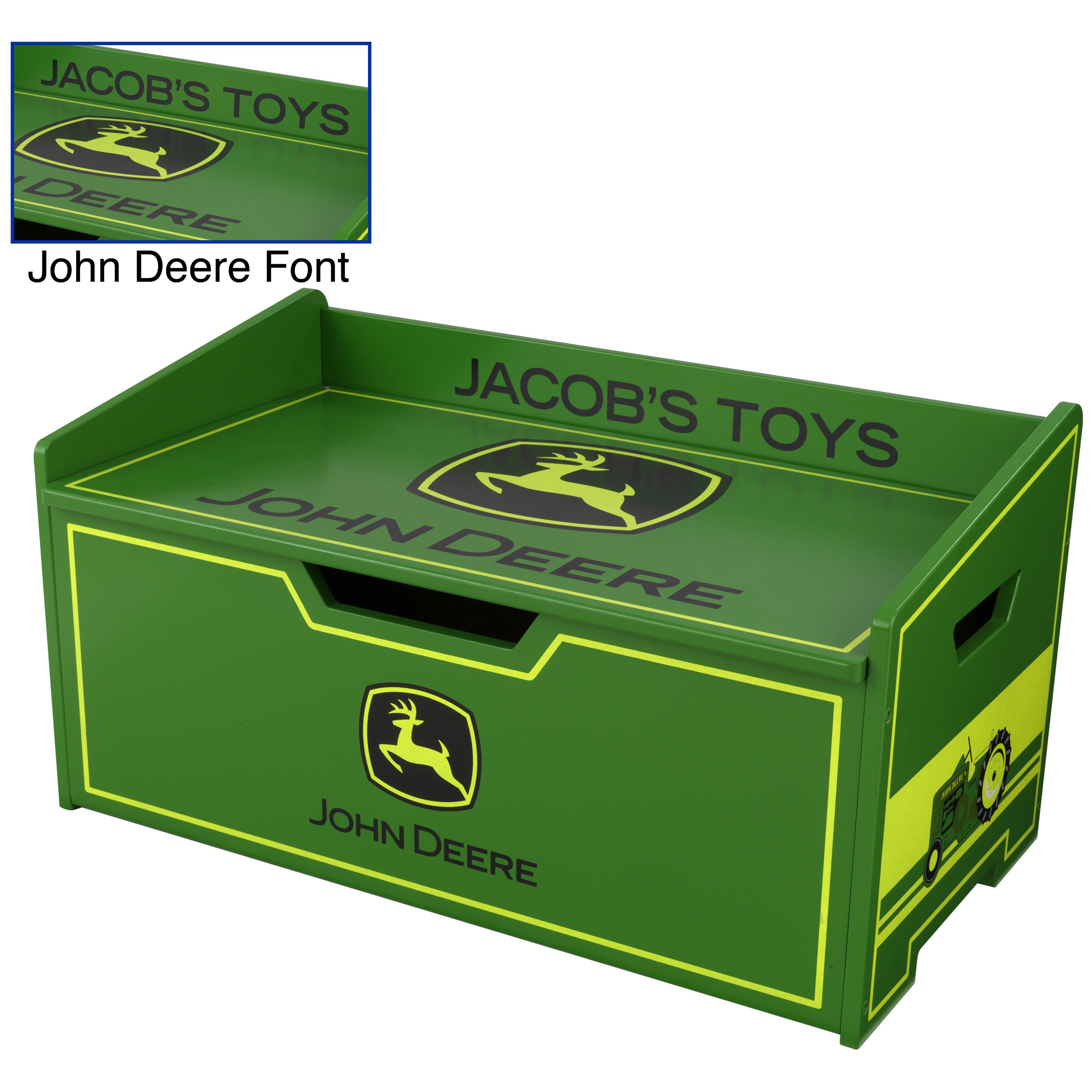 KidKraft Personalized John Deere Toy Box at Hayneedle