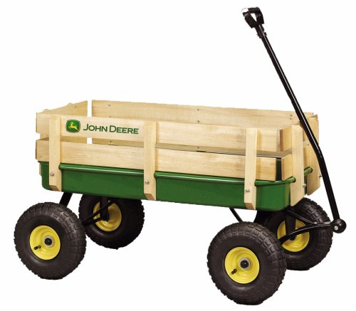 John Deere – 36 in. Steel Wagon with Wooden Stake Sides ...