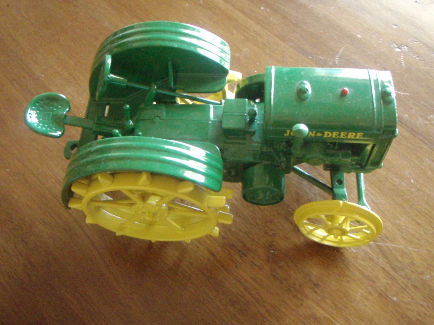 Vintage John Deere Tractor Toy Green Die Cast Metal