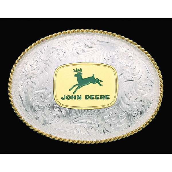 John Deere Small Oval Montana Silversmiths Belt Buckle ...