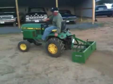 John Deere 400 Garden Tractor with Howse Box Scrape - YouTube