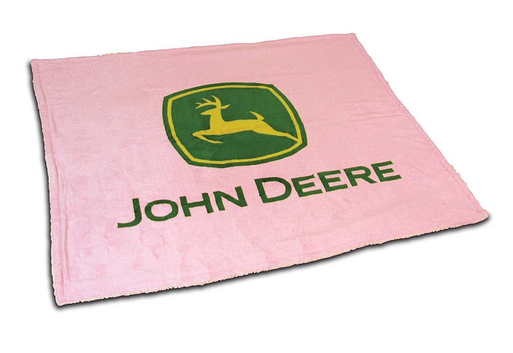 ... Deere > John Deere Bedding > John Deere 48 x 60 Pink Sherpa Blanket