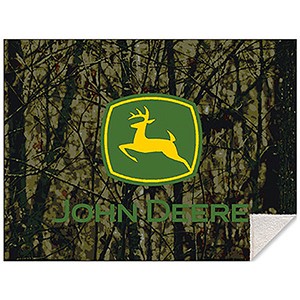 John Deere Camo Design Sherpa Blanket - LP63787