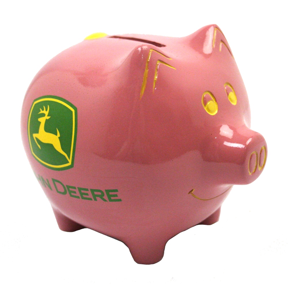 John Deere Pink Piggy Bank