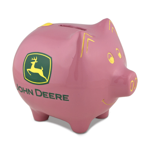 John Deere Pink Piggy Bank -GM8494