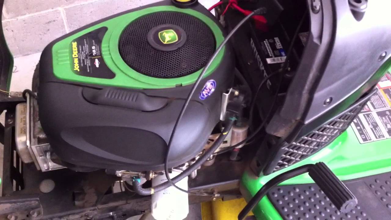 Replacing your oil & fuel filter on a John Deere 100 ...