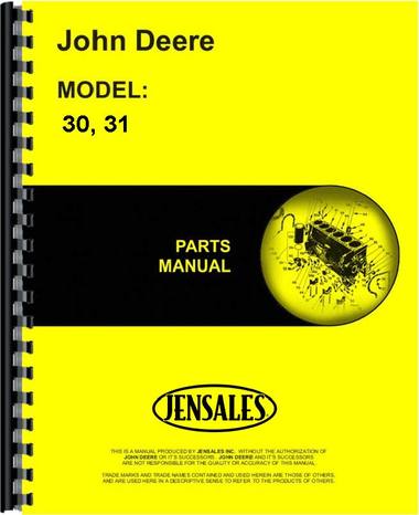John Deere 30 | 31 Rotary Tiller Parts Manual