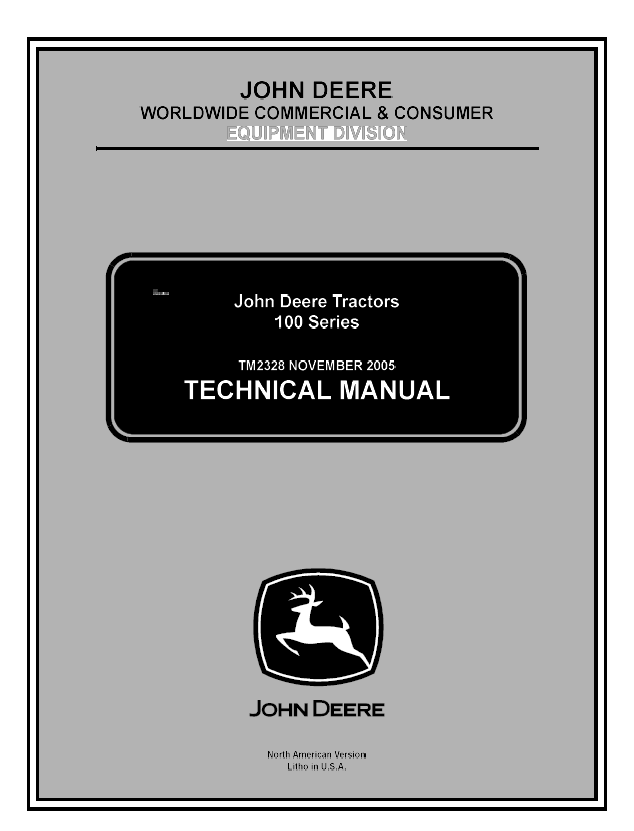 John Deere 100 Series Tractors TM2328 Technical Manual PDF ...