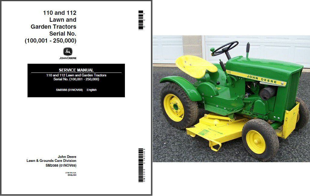 John Deere 110 and 112 Lawn and Garden Tractor Service ...