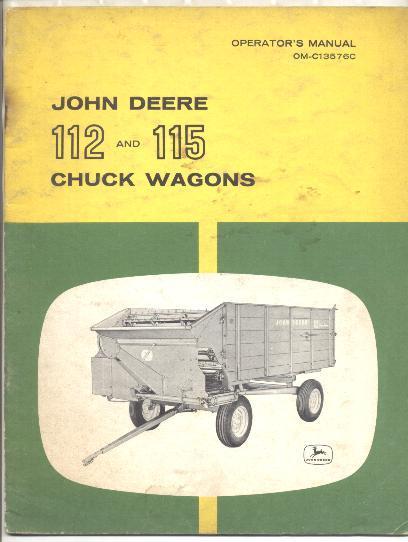 John Deere Manual 112 and 115 Chuck Wagons | eBay