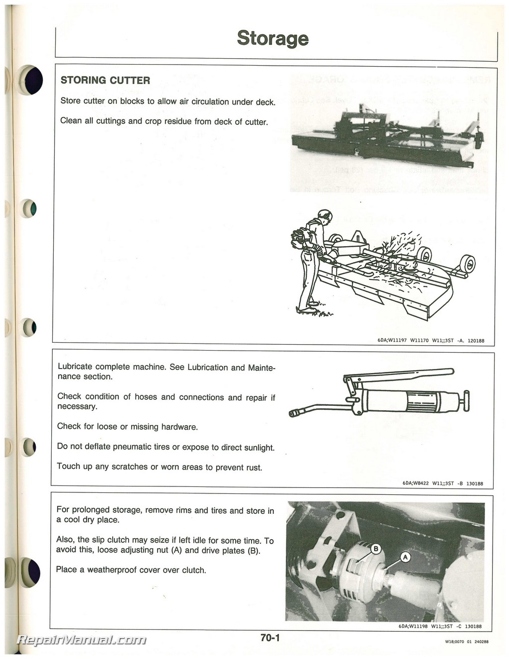 Used John Deere 1418 Rotary Cutter Operators Manual