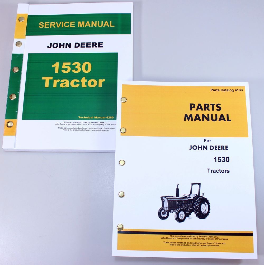 John Deere 1530 Tractor Service Parts Manuals Catalog Shop ...