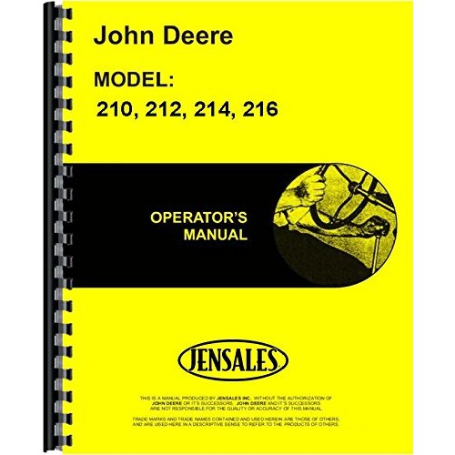 John Deere 210 212 214 216 Lawn & Garden Tractor Operators ...